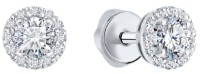 Cercei din aur alb cu diamante Sokolov 1022388-3-5 1,68g