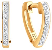 Cercei din aur cu diamante Sokolov 1022414 1,56g