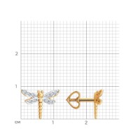 Cercei din aur cu diamante Sokolov 1022488 1,07g imaginea #4 — magazin online Desire.md