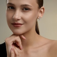 Cercei din aur alb cu diamante Sokolov 1022570-3-5 2,43g imaginea #4 — magazin online Desire.md