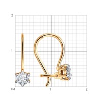 Cercei din aur cu diamante Sokolov 1022682-5 0,94g imaginea #2 — magazin online Desire.md