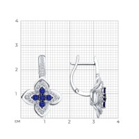 Cercei din aur alb cu diamante și safire Sokolov 2021224-3 5,75g imaginea #5 — magazin online Desire.md