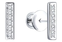 Серьги из серебра с бриллиантами Sokolov 94-222-02055-1  0,79g