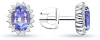 Серьги из белого золота с бриллиантами и танзанитами Sokolov 6024355-3  2,03g фото №4 — интернет-магазин Desire.md