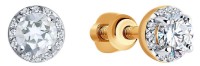 Серьги из золота с бриллиантами и топазами Sokolov 72-00001  1,4g