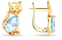 Серьги из золота с топазами Sokolov 727380  1,87g