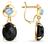 Серьги из золота с агатом Sokolov 727,703  3,95g