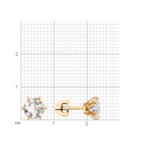 Серьги из золота с горным хрусталем Sokolov 728318  2,04g фото №3 — интернет-магазин Desire.md