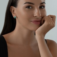 Серьги из серебра с агатами и фианитами Sokolov 92022852  3,36g фото №5 — интернет-магазин Desire.md