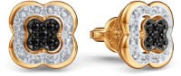 Серьги из золота с бесцветными и чёрными бриллиантам  Sokolov 7 020 058  2,47g