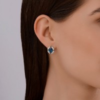 Серьги из золота с топазами и фианитами Sokolov 728 971  3,62g фото №2 — интернет-магазин Desire.md