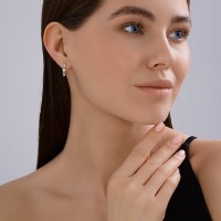 Серьги из золота с топазами и фианитами Sokolov 728 989  2,56g фото №5 — интернет-магазин Desire.md