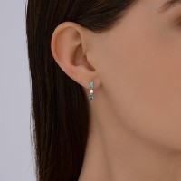 Серьги из золота с топазами и фианитами Sokolov 728 989  2,56g фото №2 — интернет-магазин Desire.md