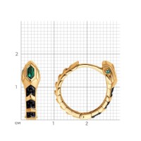 Серьги из золота со шпинелью и изумрудами Sokolov 728,819  3,67g фото №3 — интернет-магазин Desire.md