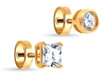 Серьги из золота с фианитом Sokolov 200575  1,71g