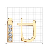 Серьги din aur cu zirconii Sokolov 51-120-01233-1  1,86g фото №2 — интернет-магазин Desire.md