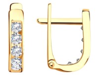 Серьги din aur cu zirconii Sokolov 51-120-01233-1  1,86g