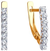 Серьги из золота с фианитами Sokolov 51-120-01914-1 2,02g