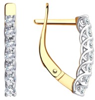 Серьги из золота с фианитами Sokolov 51-120-01914-1 2,02g фото №2 — интернет-магазин Desire.md