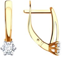 Серьги из золота с фианитами Sokolov 51-120-02098-1 2,11g фото №2 — интернет-магазин Desire.md