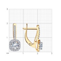 Серьги из золота с фианитами Sokolov 51-120-02355-1  2,94g фото №3 — интернет-магазин Desire.md