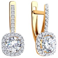Серьги из золота с фианитами Sokolov 51-120-02355-1  2,94g