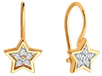 Серьги из золота с фианитами Sokolov 51-120-02764-1  1,26g