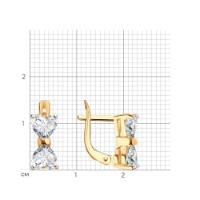 Серьги из золота с фианитами Sokolov 51-120-02786-1  2,52g фото №3 — интернет-магазин Desire.md