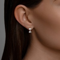 Серьги из золота с фианитами Sokolov 51-120-02786-1  2,52g фото №4 — интернет-магазин Desire.md