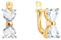 Серьги из золота с фианитами Sokolov 51-120-02786-1  2,52g