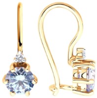 Серьги из золота с фианитами Sokolov 51-120-02810-1  1,64g фото №4 — интернет-магазин Desire.md