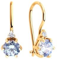 Серьги из золота с фианитами Sokolov 51-120-02810-1  1,64g