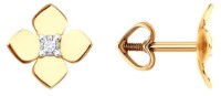 Серьги из золота с фианитами Sokolov 51-122-02820-1  1,29g фото №4 — интернет-магазин Desire.md