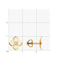 Серьги из золота с фианитами Sokolov 51-122-02820-1  1,29g фото №3 — интернет-магазин Desire.md