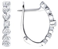 Cercei din aur alb cu diamante Sokolov 52-220-01905-1  2,96g imaginea #3 — magazin online Desire.md