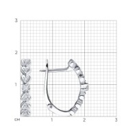 Cercei din aur alb cu diamante Sokolov 52-220-01905-1  2,96g imaginea #2 — magazin online Desire.md