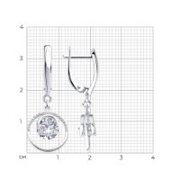 Серьги из серебра с фианитом Sokolov 94023433  3,93g фото №5 — интернет-магазин Desire.md