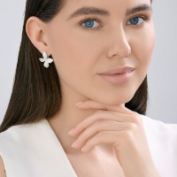 Серьги из серебра с фианитами Sokolov 94027297  6,13g фото №4 — интернет-магазин Desire.md