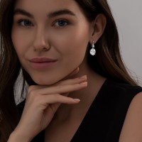 Серьги из серебра с фианитами Sokolov 94022277 7,15g фото №2 — интернет-магазин Desire.md