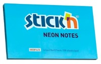 Hârtie de notițe Stick'n Neon Blue 100pcs (21213)