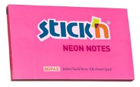 Hârtie de notițe Stick'n Neon Crimson 100pcs (21169)