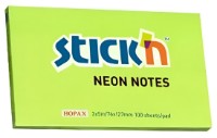 Hârtie de notițe Stick'n Neon Green 100pcs (21171)
