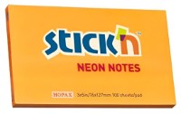 Hârtie de notițe Stick'n Neon Orange 100pcs (21168)