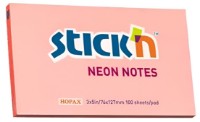 Hârtie de notițe Stick'n Neon Pink 100pcs (21170)
