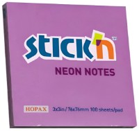 Hârtie de notițe Stick'n Neon Violet 100pcs (21210)