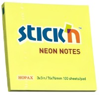 Hârtie de notițe Stick'n Neon Yellow 100pcs (21133)