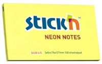 Hârtie de notițe Stick'n Neon Yellow 100pcs (21135)