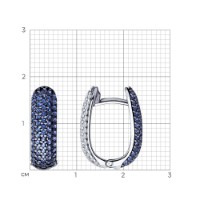 Серьги из серебра с фианитом Sokolov 94023879  4,1g фото №4 — интернет-магазин Desire.md