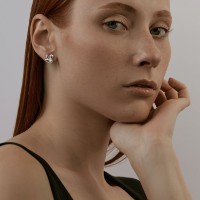 Серьги из серебра с фианитом Sokolov 94025966  2,4g фото №3 — интернет-магазин Desire.md