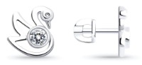 Серьги из серебра с фианитом Sokolov 94025966  2,4g